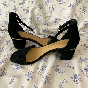 Aldo Black Casual Velvet Heels